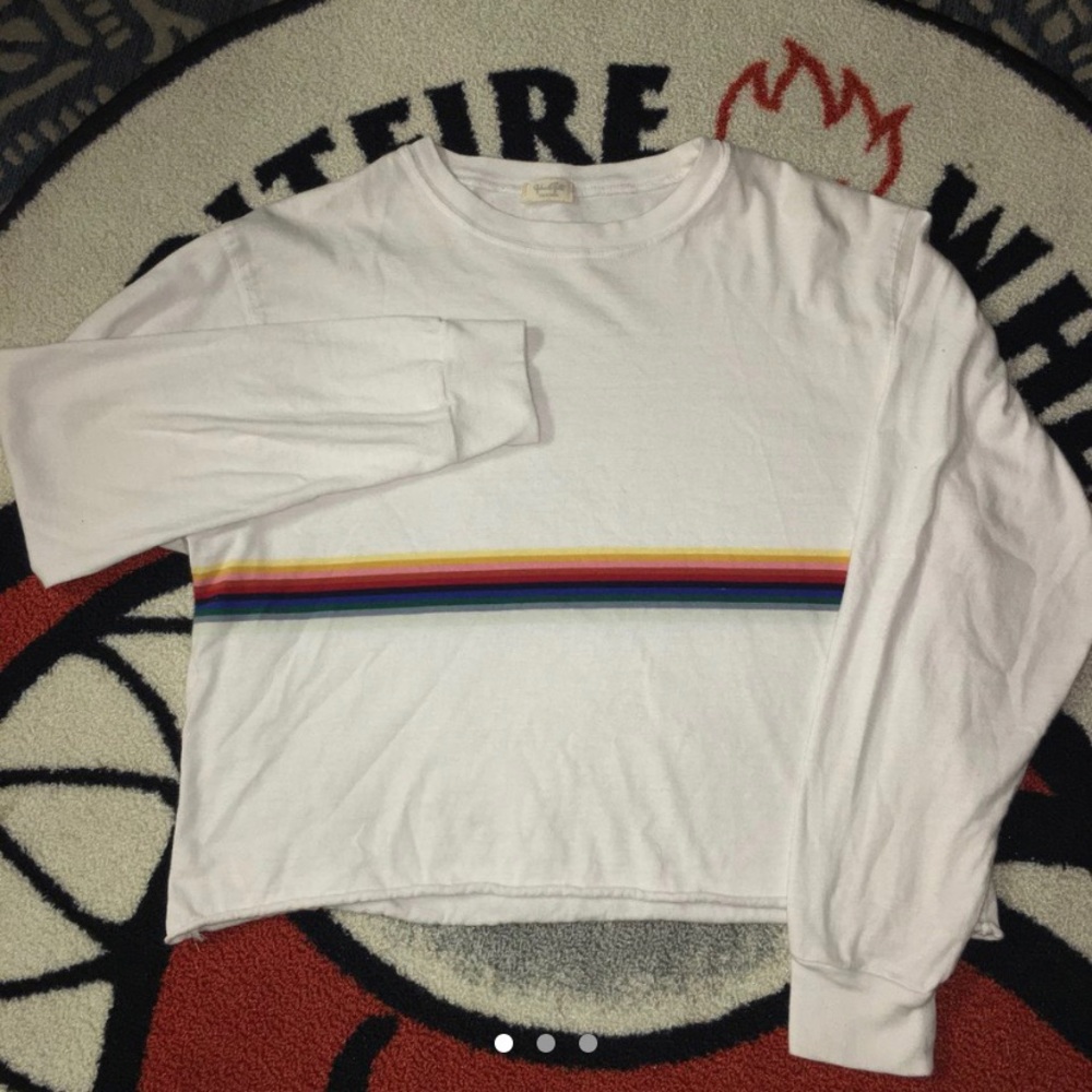 Brandy Melville Rainbow Stripe Long Sleeve
